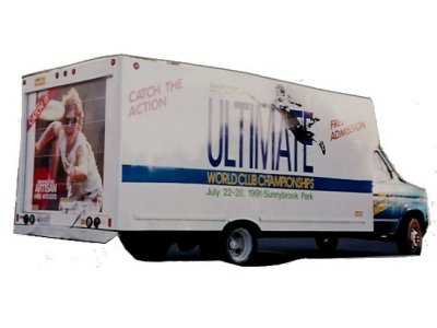 Patrick's picture on the back of the World Cup truck